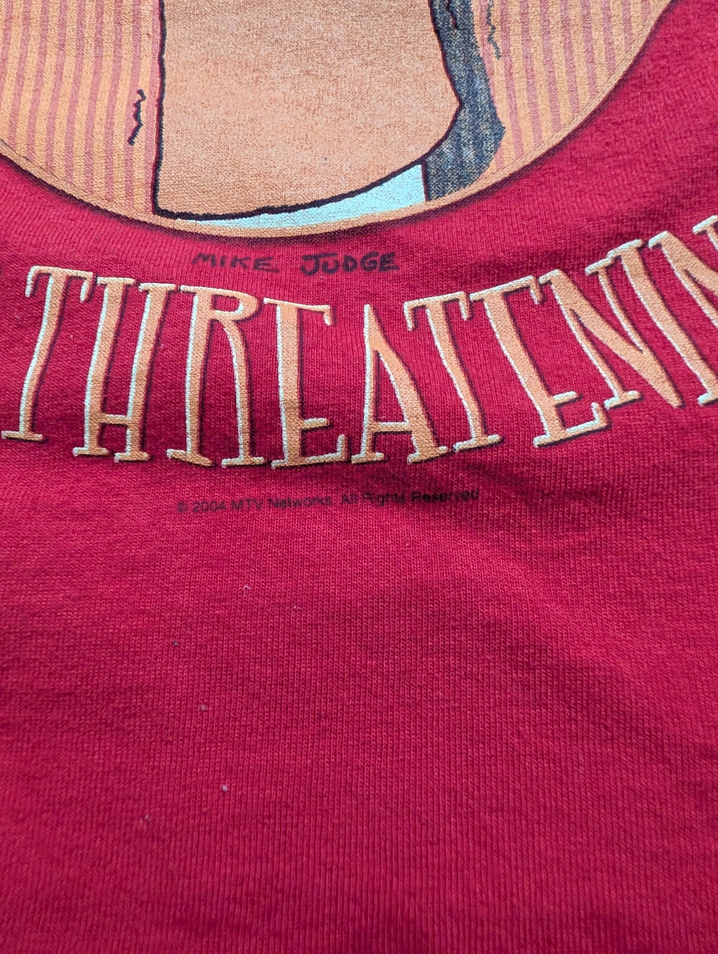 2004 Beavis and Butthead Are You Threatening Me T shirt