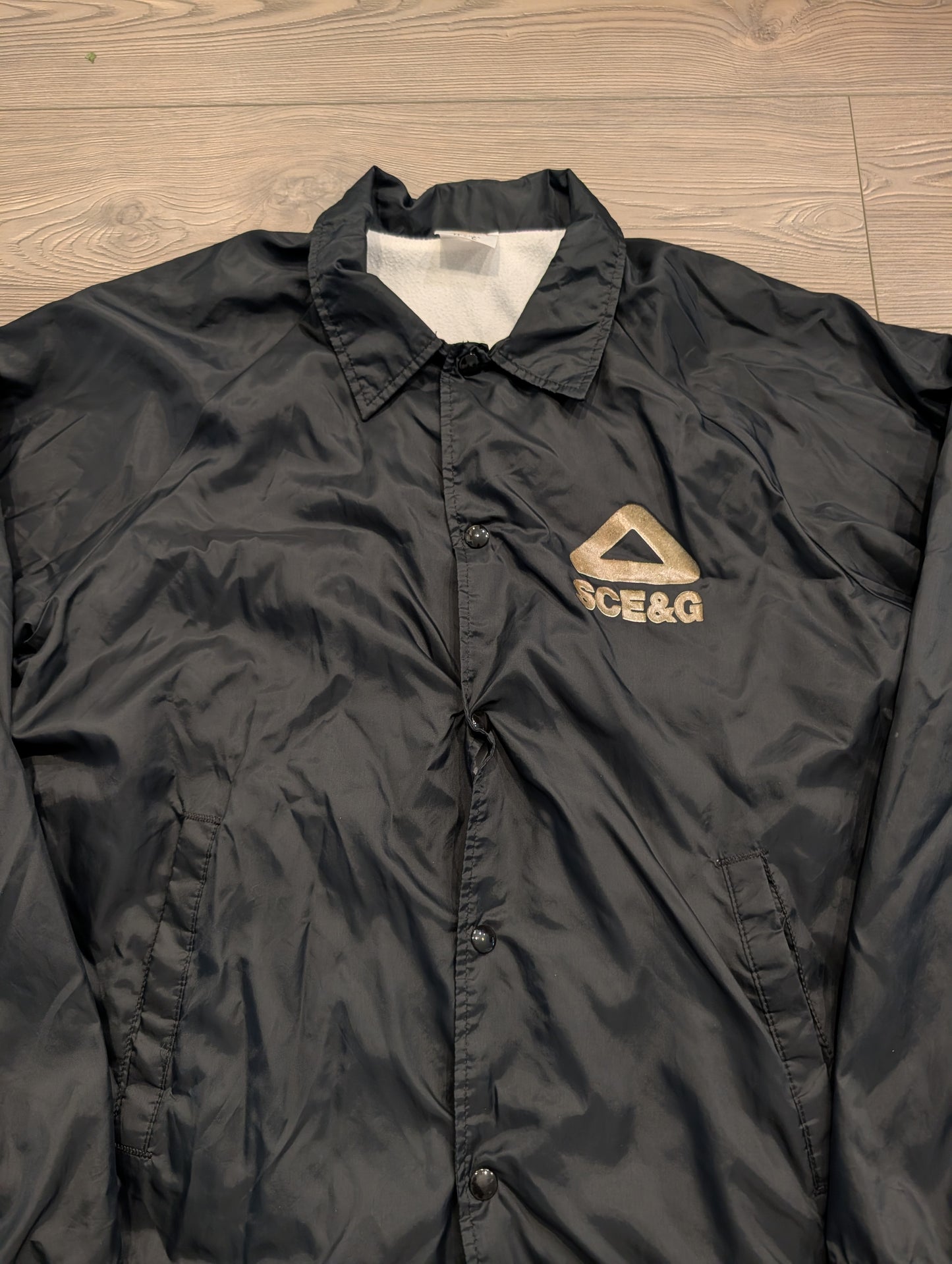 1994 "Accident  Free" SCE&G Satin Nylon Windbreaker