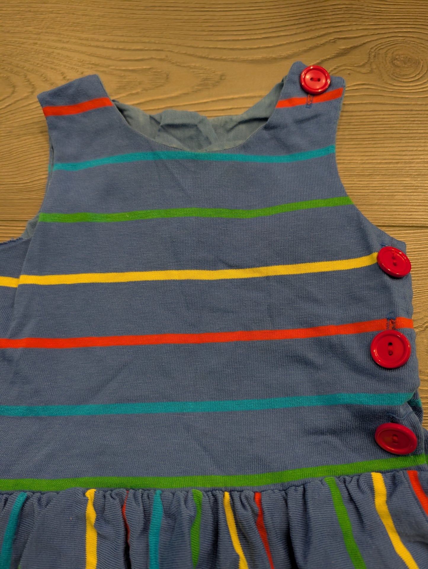 90s Youth Pinstriped Tank Shirt Dress