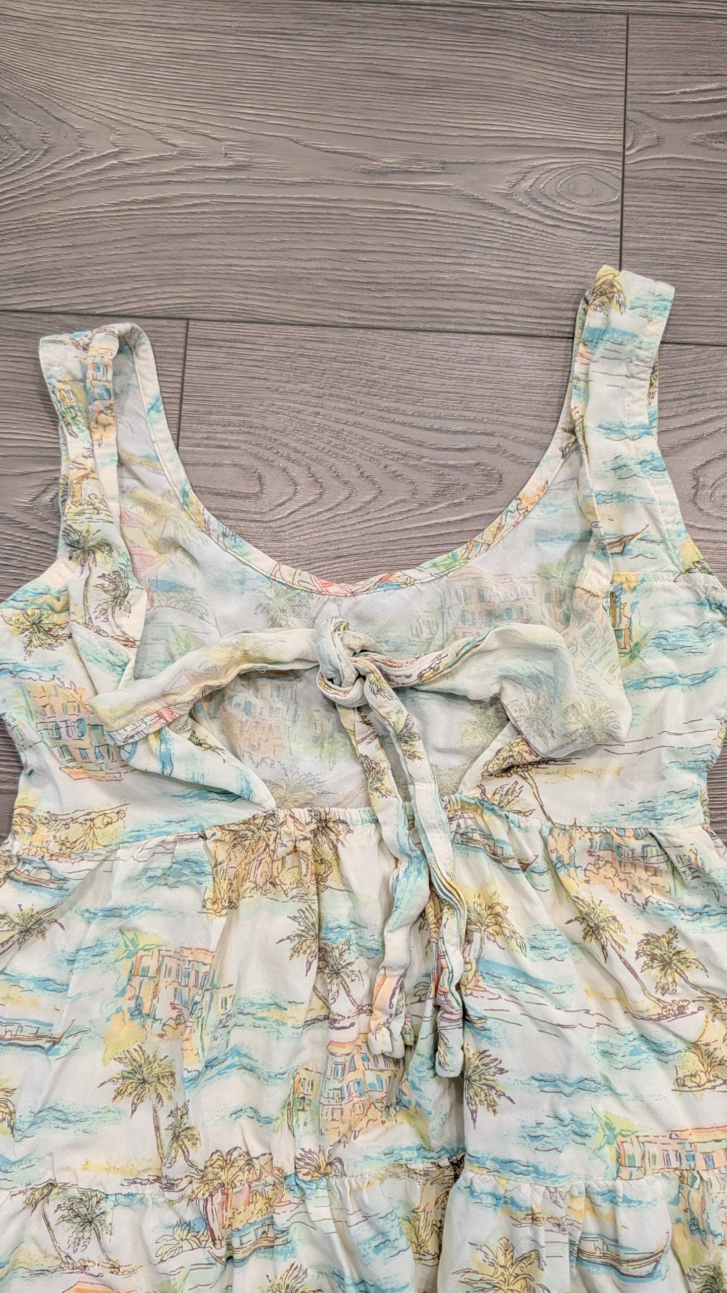 Women's 90's Rainforest Cafe AOP Boho Style Beach Dress