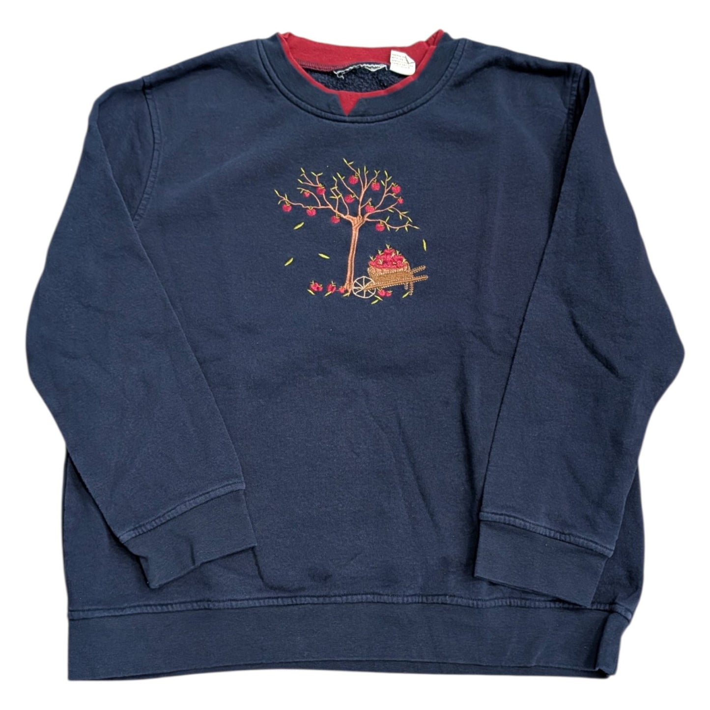 90s Double Collar Fall Theme Granny Sweatshirt
