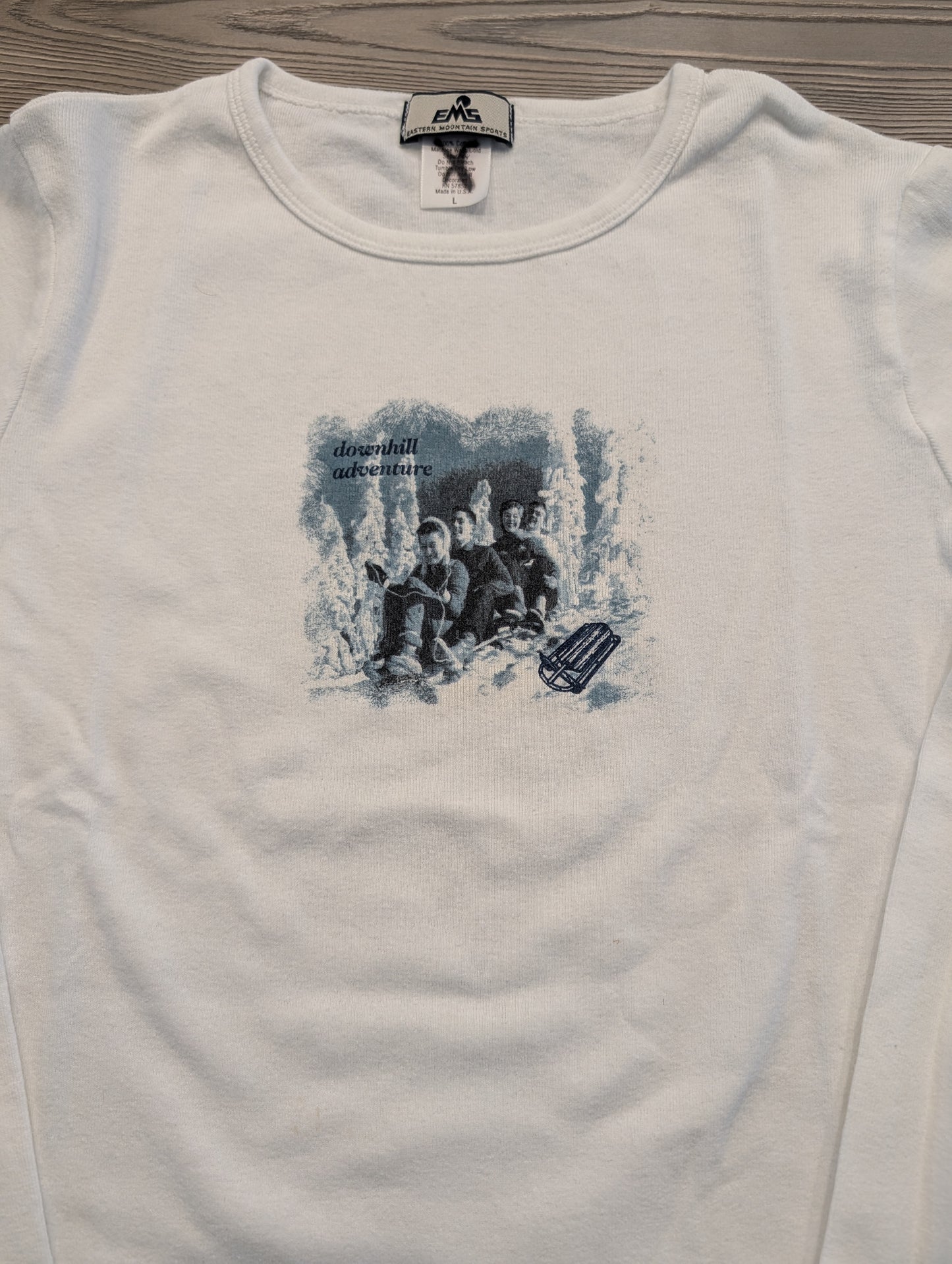 Y2K Womens Longsleeve EMS Down Hill Adventure T shirt