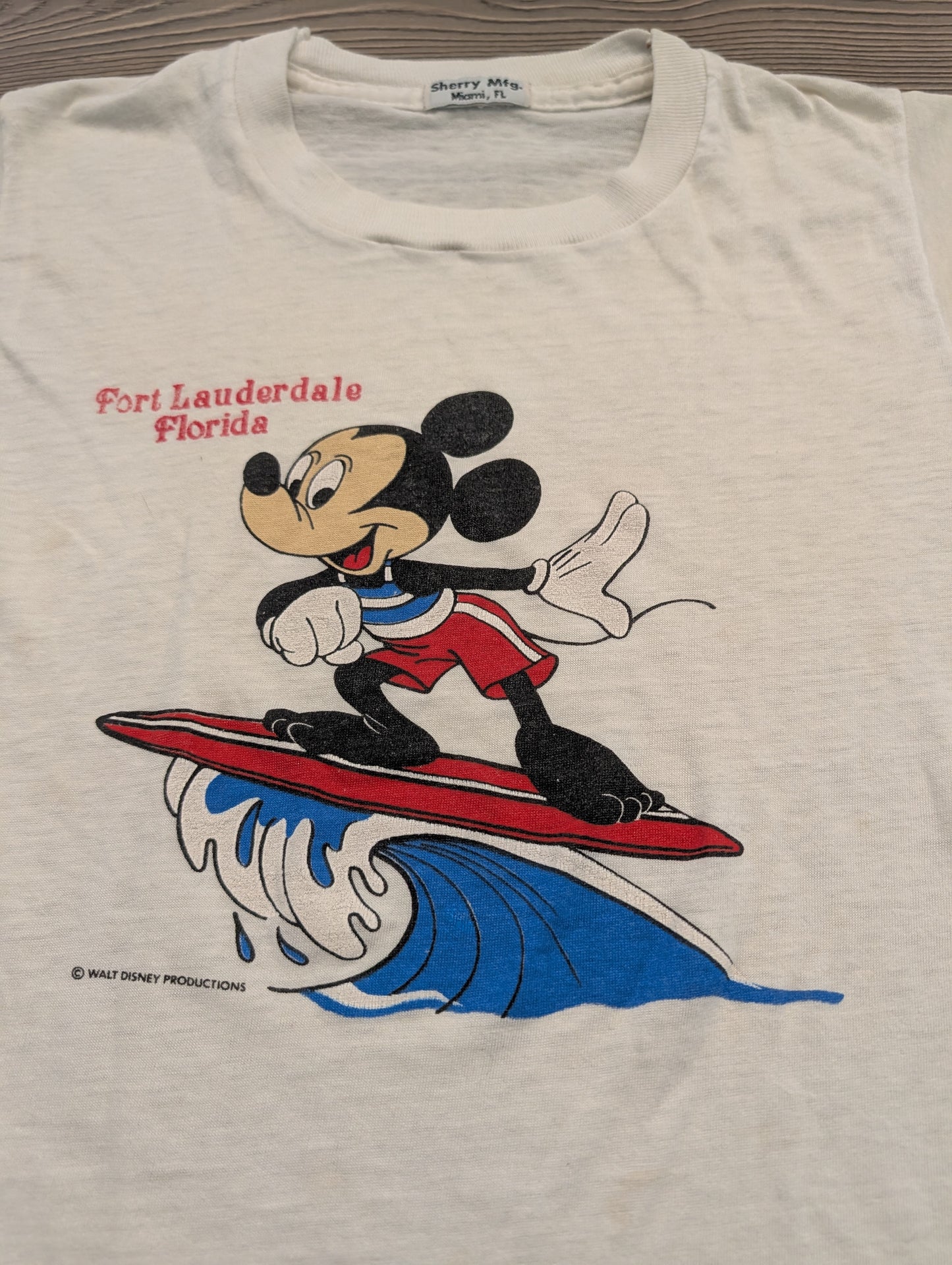 70's/80's Disney's Surfer Mickey Mouse Fort Lauderdale Florida T shirt
