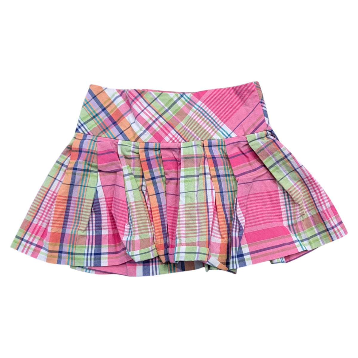 Y2K Youth Ralph Lauren Plaid Pleated Double Buckle Skirt