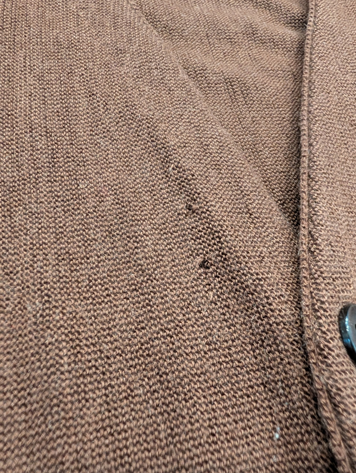 60s Brown Knit Cardigan Sweater