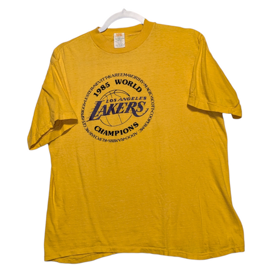 1985 Los Angeles Lakers World Champions t shirt