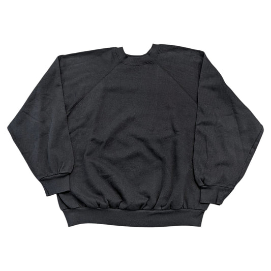 90s Basic Black Blank Crewneck Sweatshirt