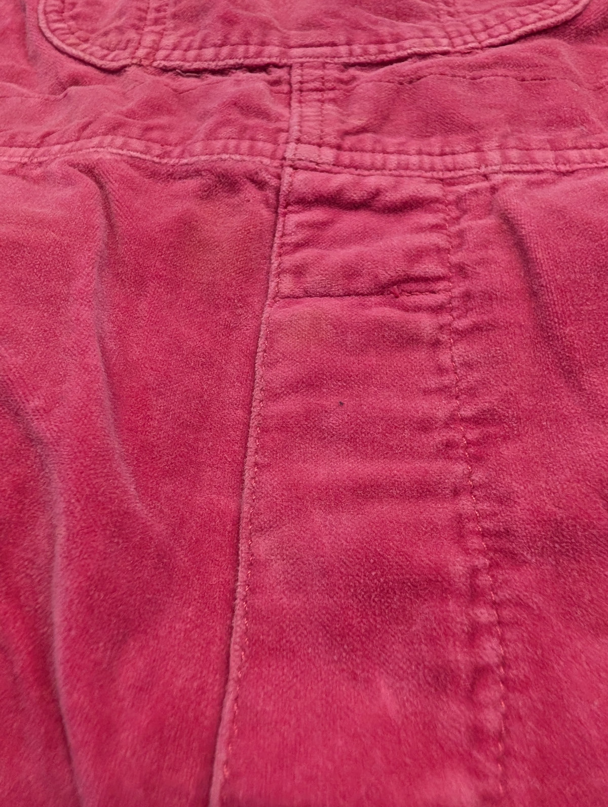 90s/Y2K Youth Bright Pink Gap Velvety-Feel Overalls
