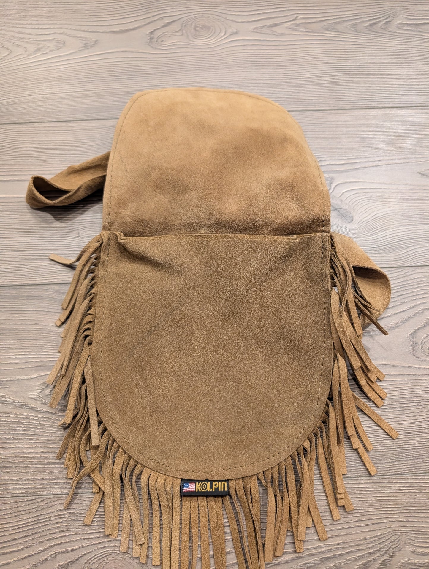 80's Kolpin Suede Leather Fringe Western Bag
