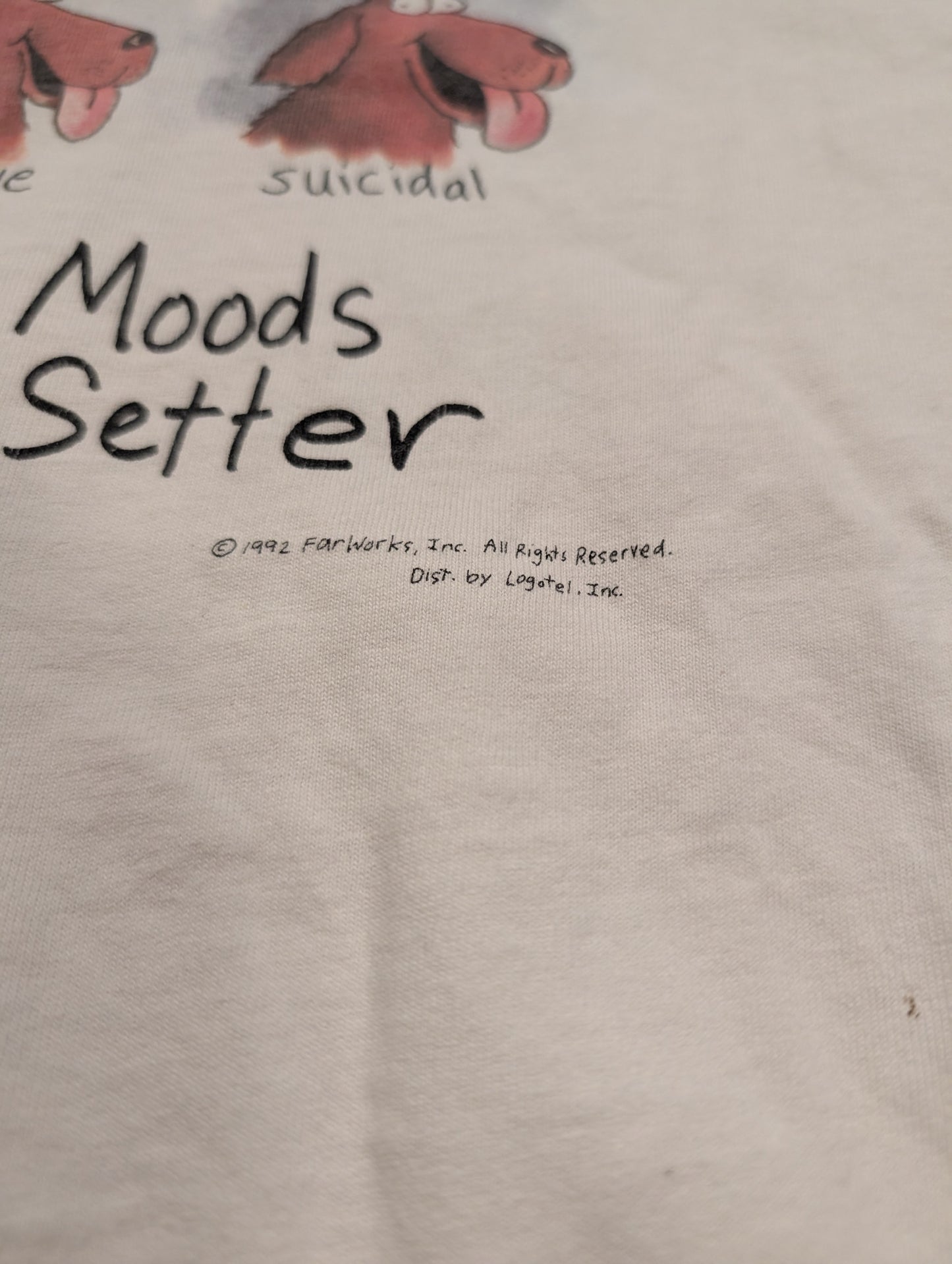 1992 The Far Side Many Moods of an Irish Setter T shirt