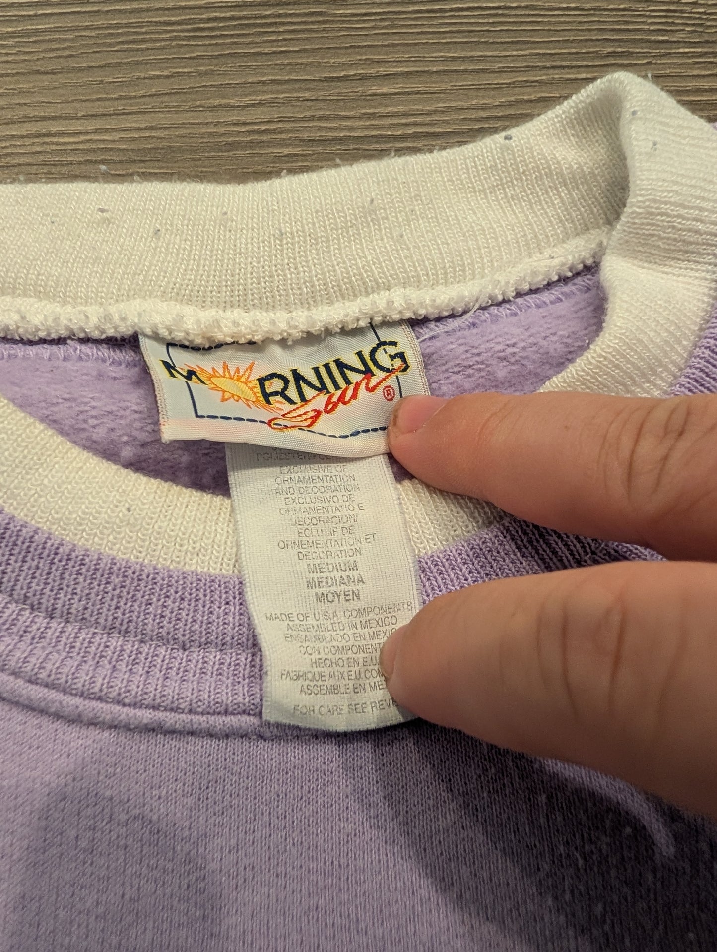 80s/90s Purple Cat Face Sweatshirt