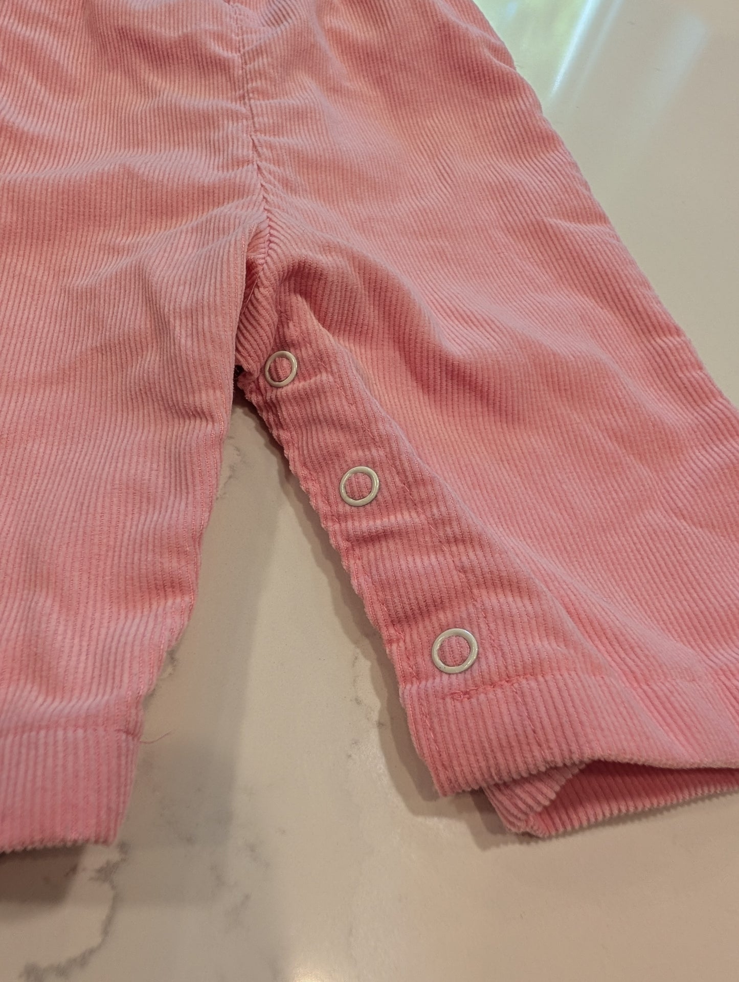 80s Youth Pink Corduroy Overalls