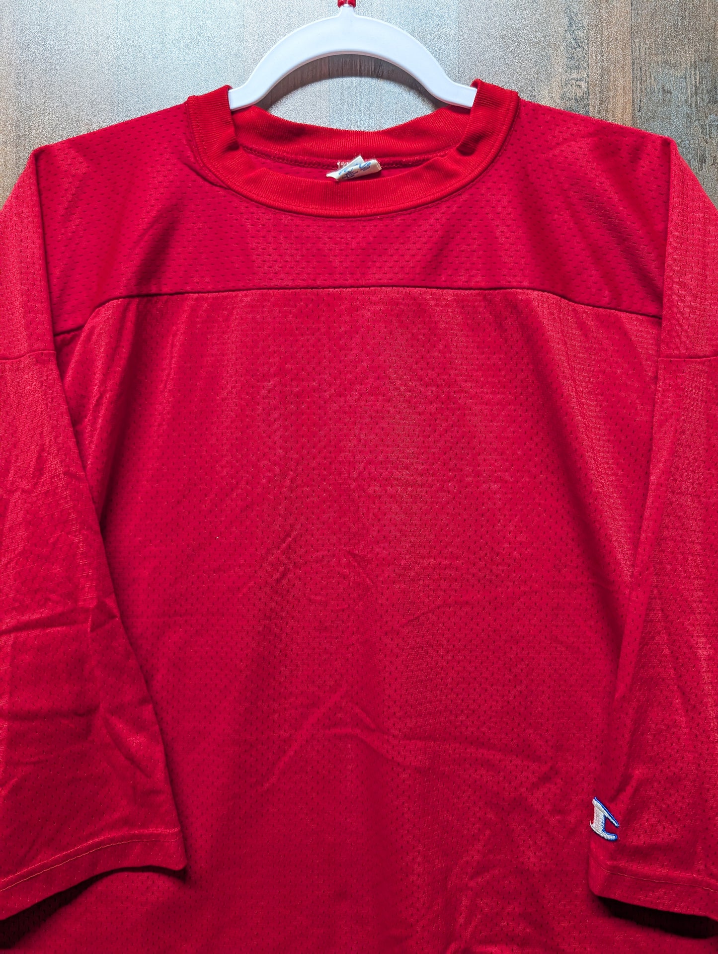 80s Champion Red Mesh Football Jersey