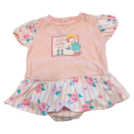 90s Youth Little Garden Girl One Piece Shirt Dress