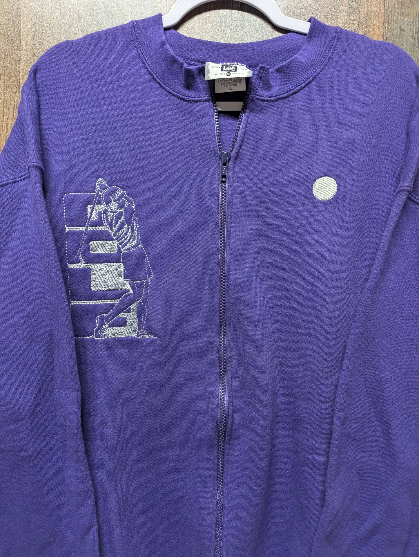 90s Golf Embroidered Full Zip Sweatshirt