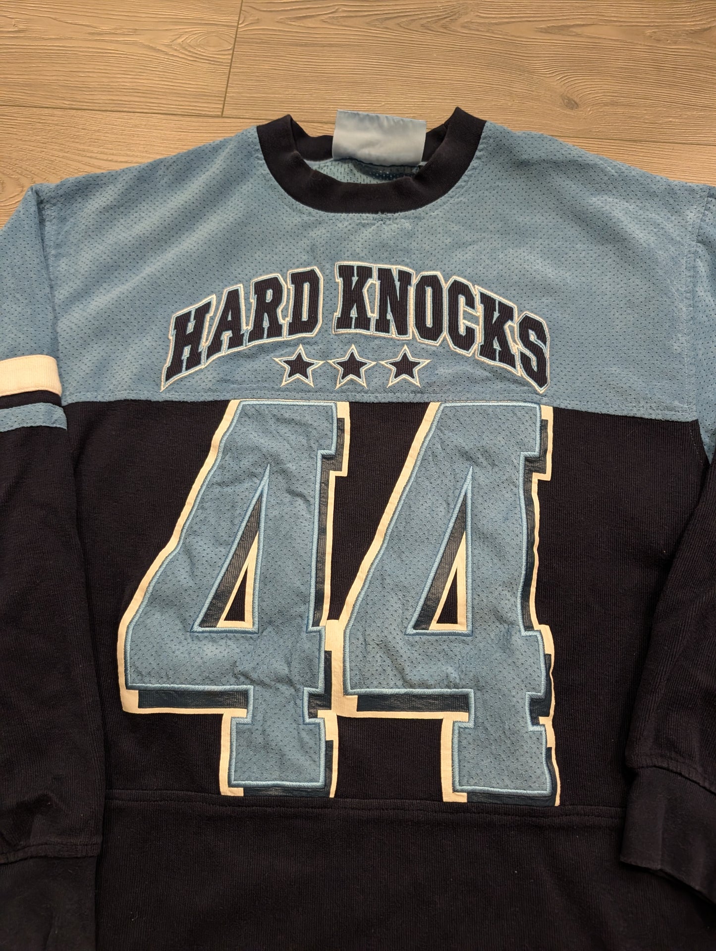 90s/Y2K Hard Knocks Long Sleeve Jersey Style Shirt