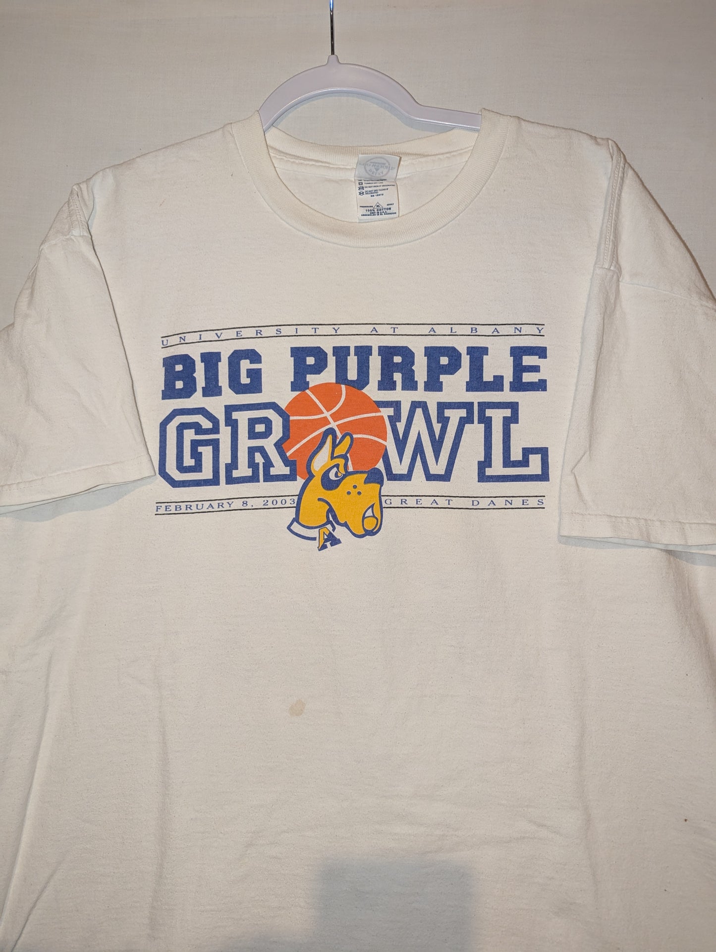 2003 Big Purple Growl University of Albany T shirt