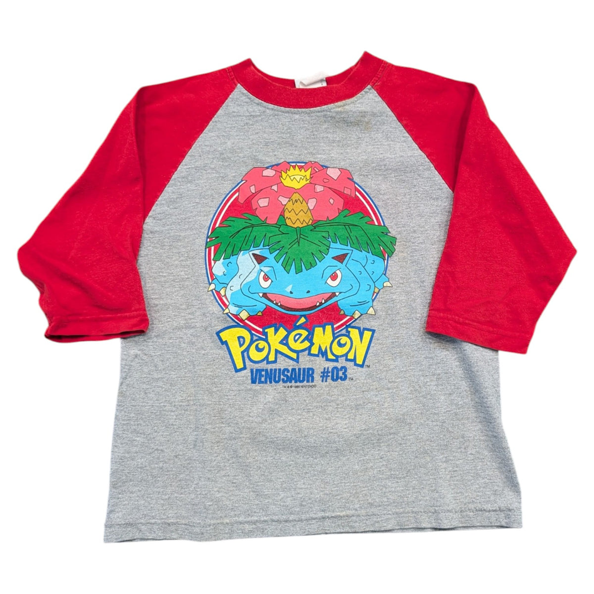 1999 Youth Venusaur Sports Series 3/4 Sleeve Pokémon T-shirt