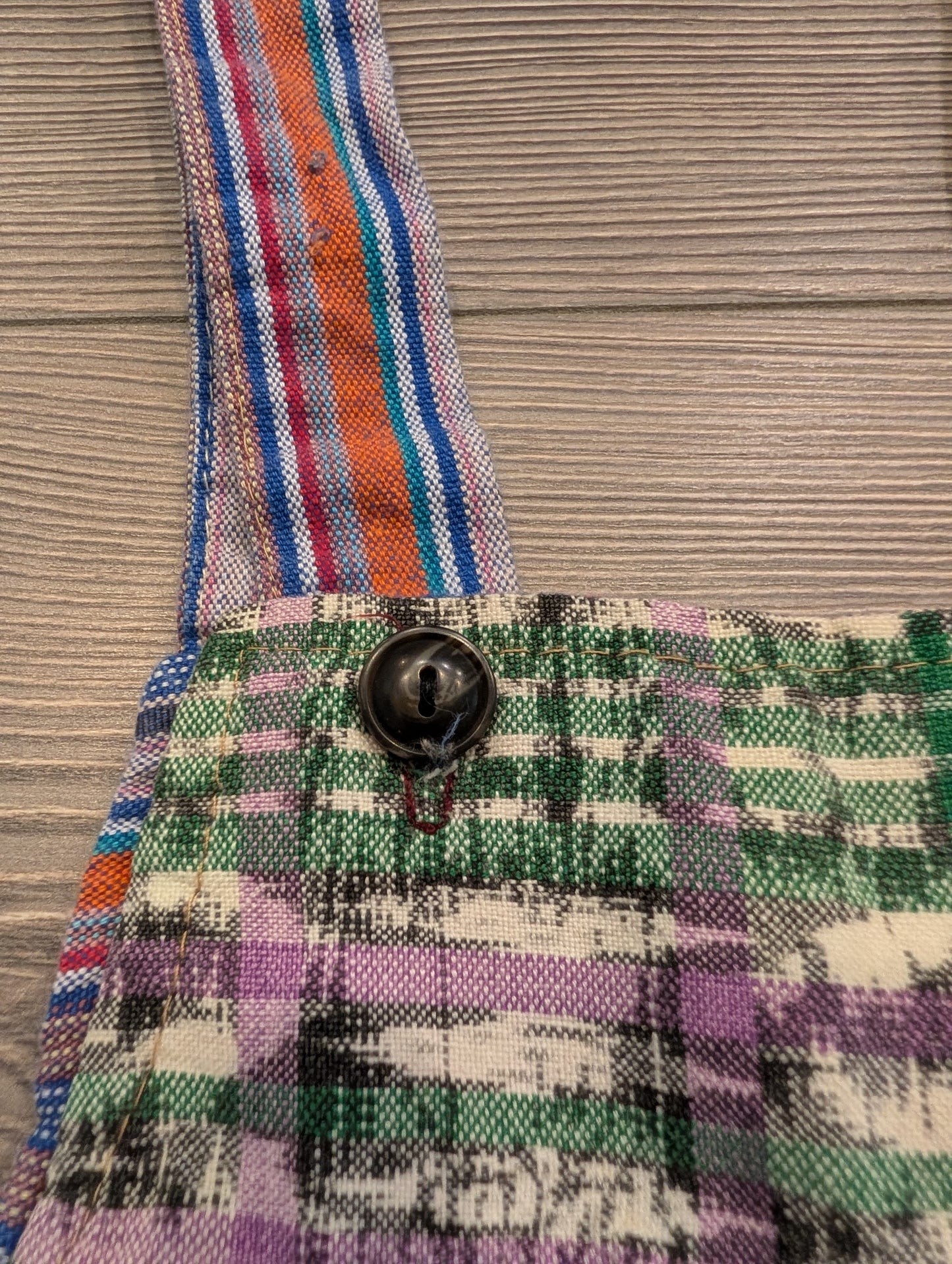 90's Youth Guatemala Boho Style Multi Colored Overalls