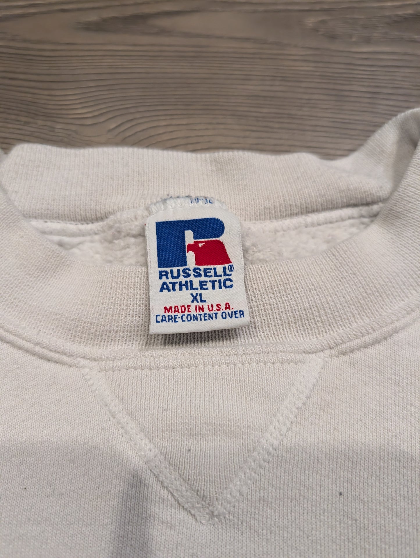 90's Blank White Russell Athletic Crewneck Sweatshirt