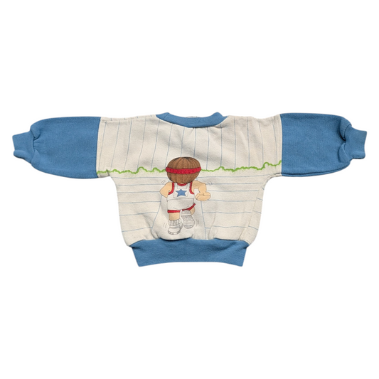 80s Youth AOP Front and Back Runner Sweatshirt