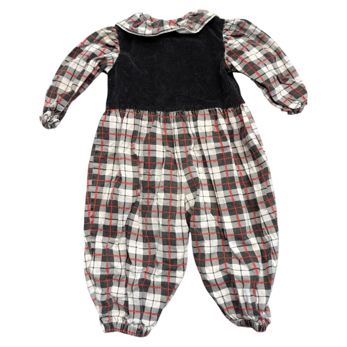 80s/90s Youth Holiday Plaid Romper