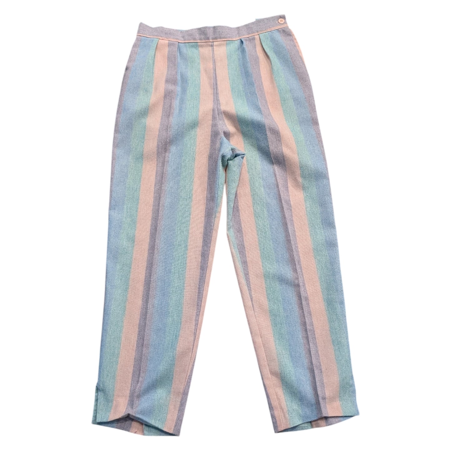 80s Women's Pastel Striped Pants