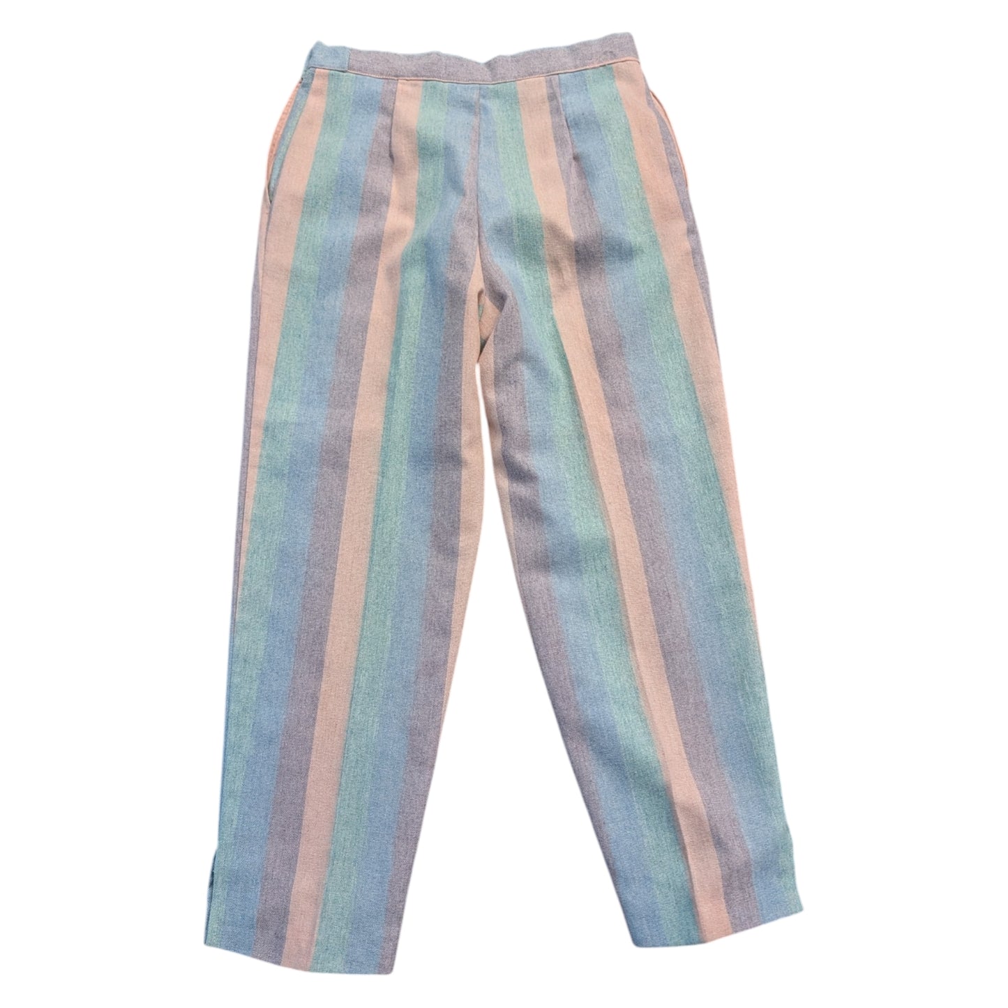 80s Women's Pastel Striped Pants