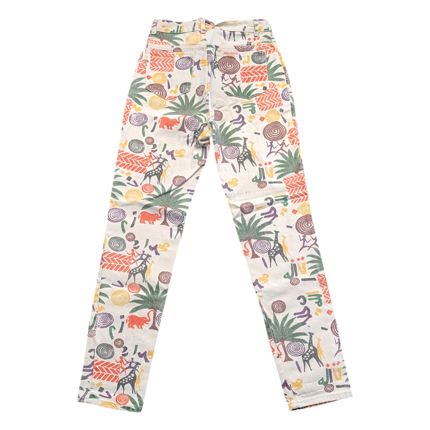 1980's AOP Safari Print High Waisted Sergio Valente Women's Jeans