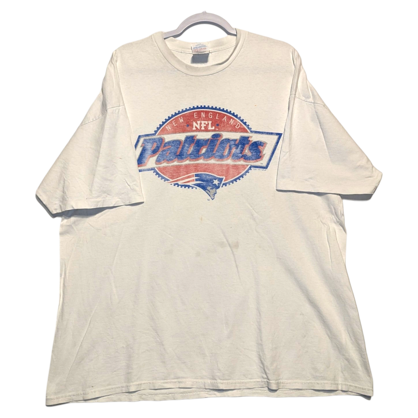 1997 New England Patriots Spell Out T shirt