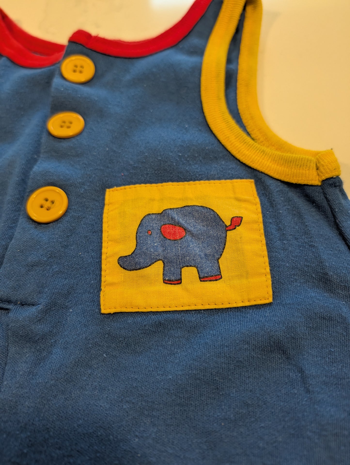 80s Youth Primary Colored Animal Knit One Piece Jumper