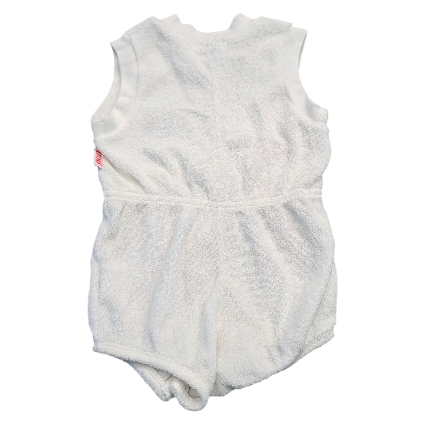80s Youth Embroidered Fruit Terry Cloth One Piece