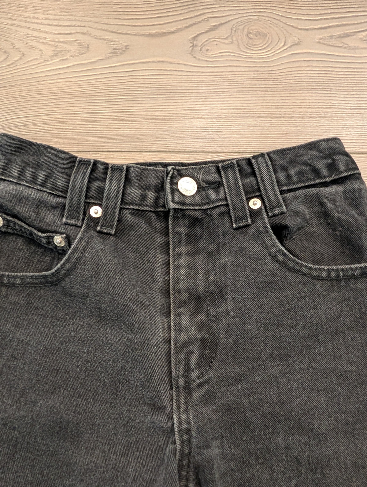 90s Youth Jordache High Waisted Black Jean Shorts