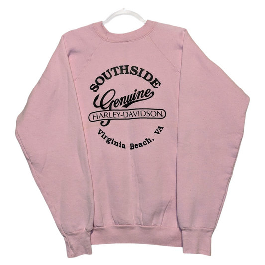 1991 Harley Davidson Pink 3D Emblem Dream Catcher Crewneck Sweatshirt