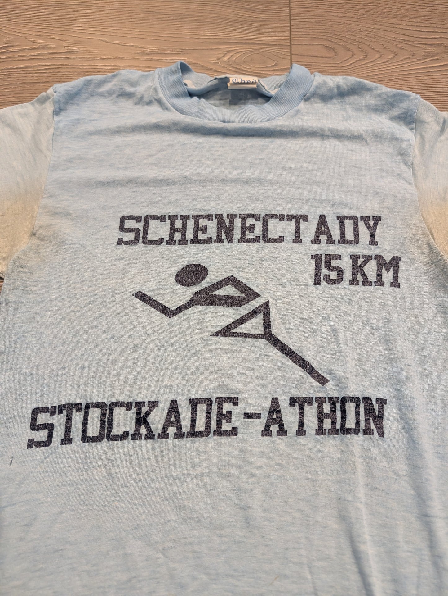 70s Schenectady 15KM Stockade-athon race t shirt
