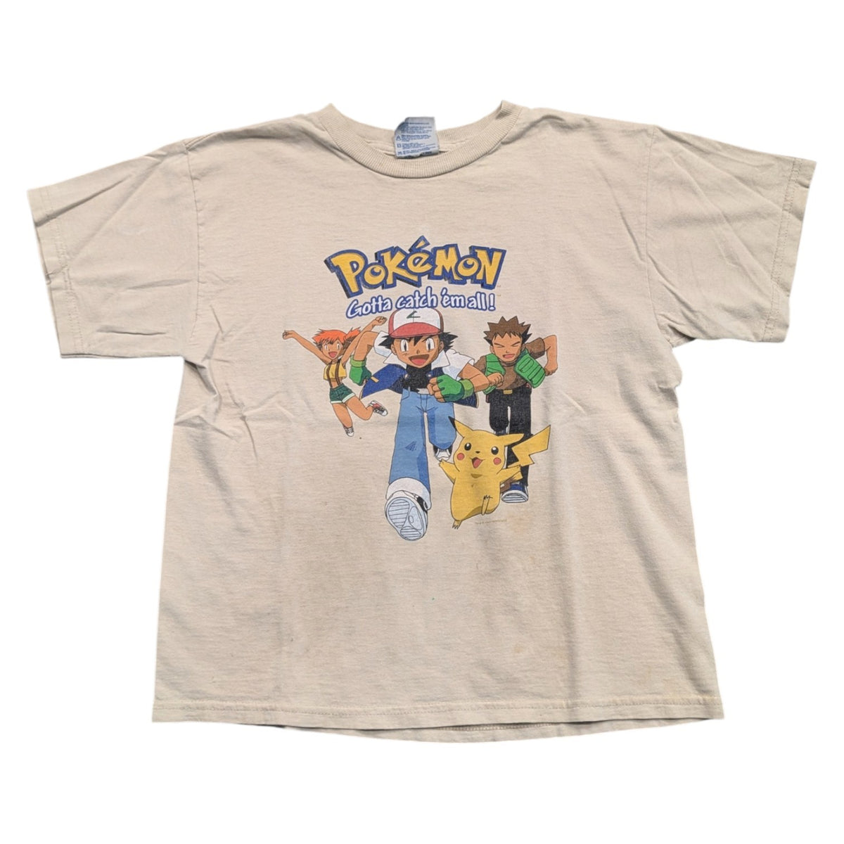 1999 Youth Pokémon Gotta Catch'em all!  with Ash Brock Misty and Pikachu T-shirt