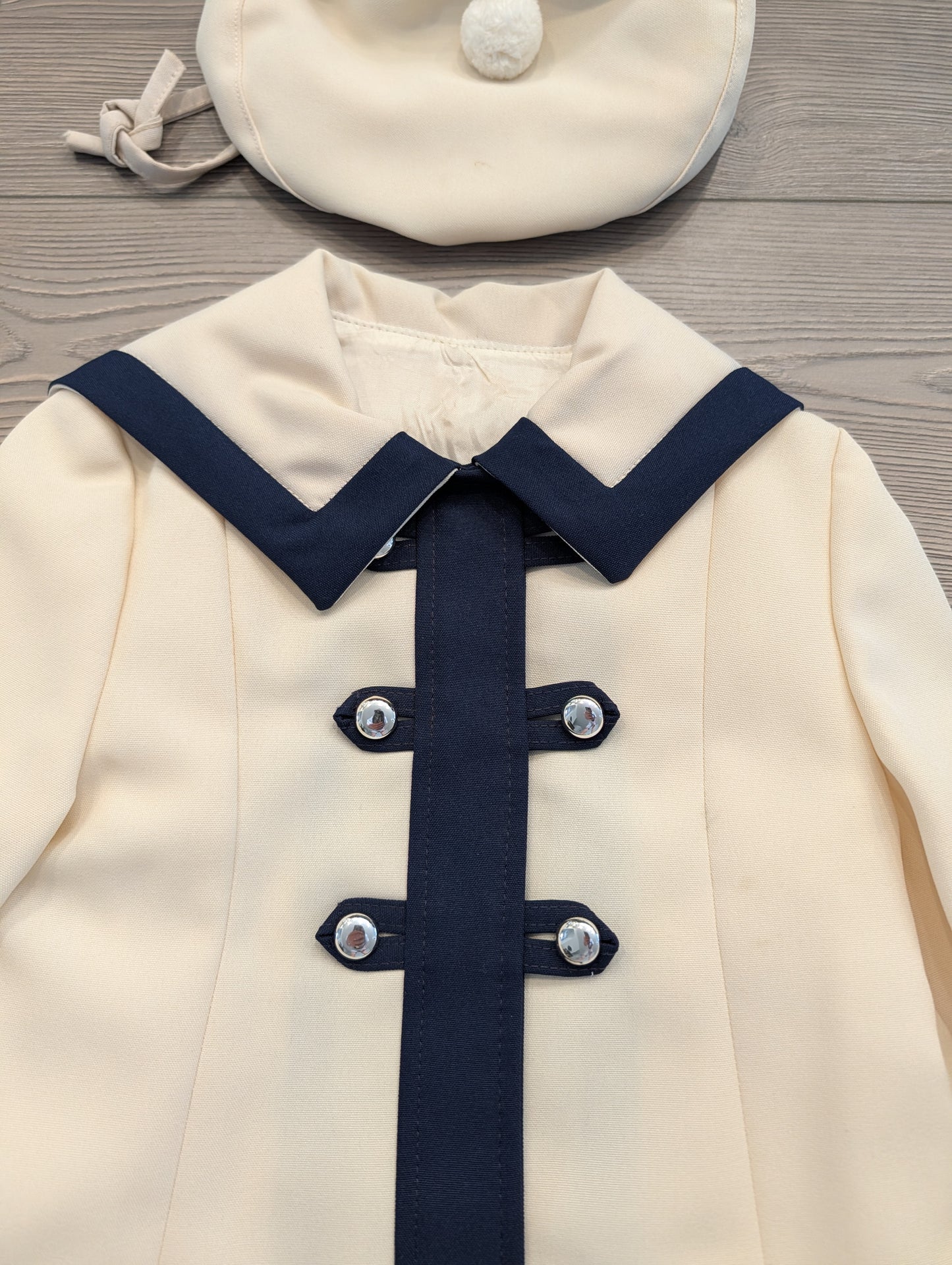 70's/80's Youth Sailor Jacket and Beret Hat set
