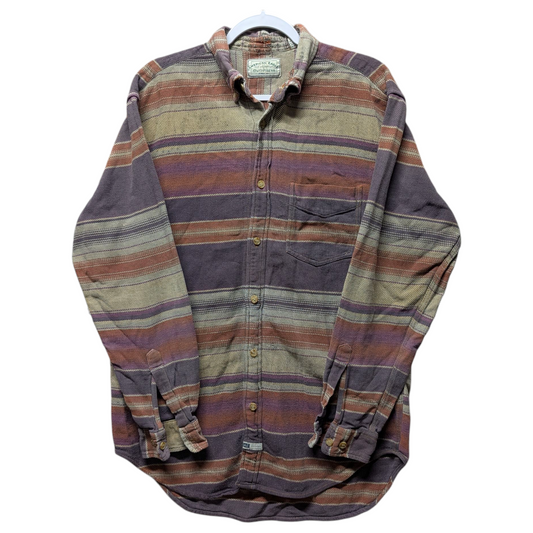 90s American Eagle Striped Flannel Button Up Shirt