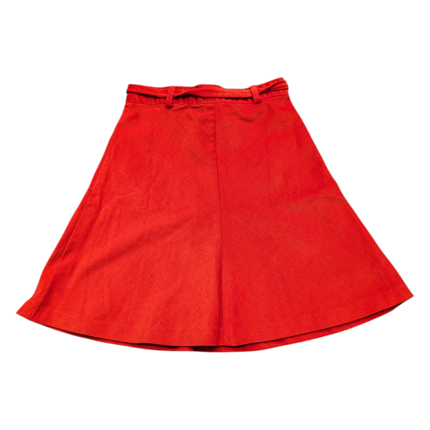 70's/80's  Youth Orange Courdoroy Skirt
