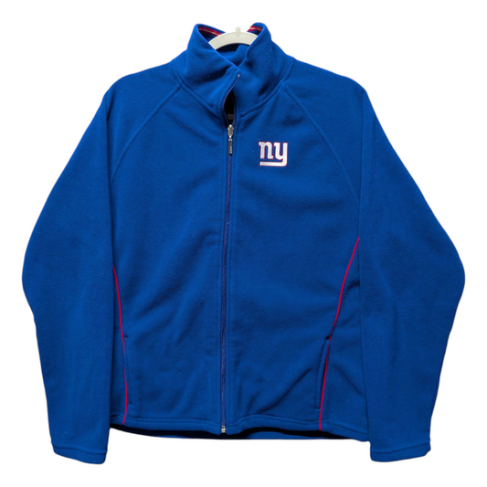Mid 2000's NY Giants NFL Fleece Full Zip Light Weight Jacket