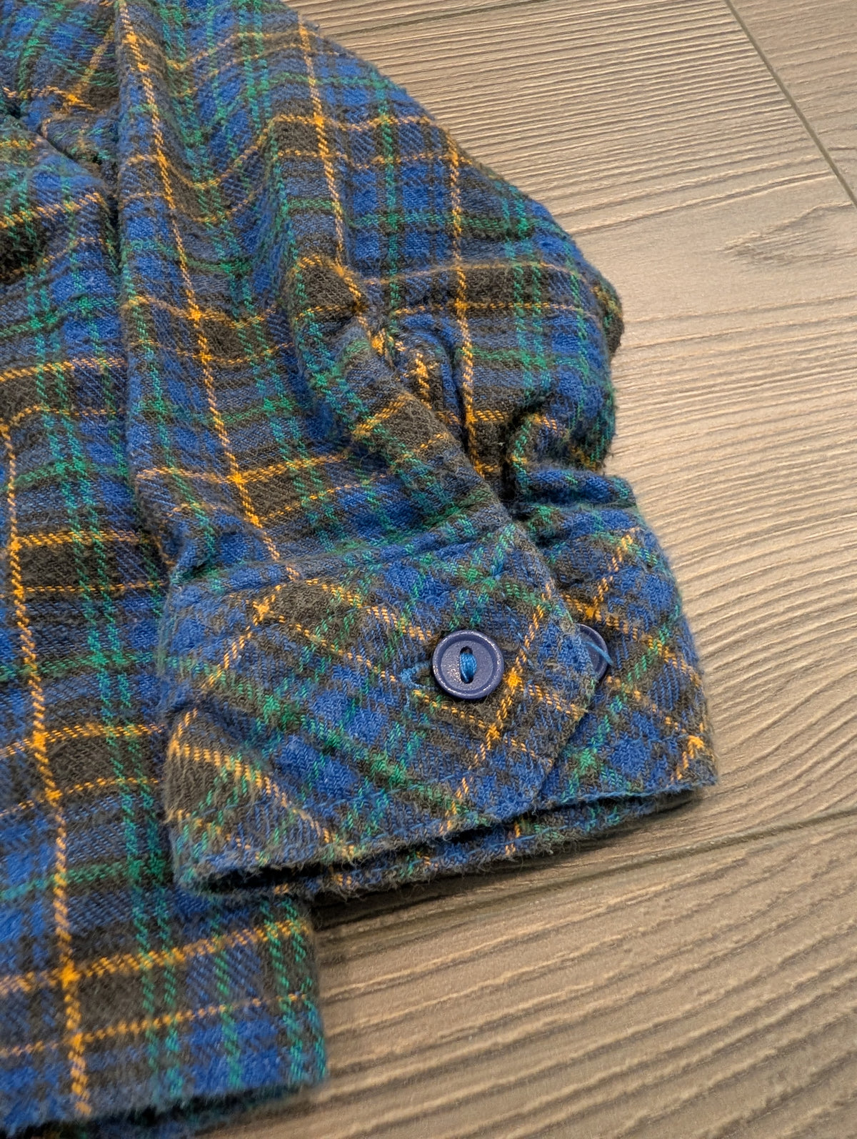 90s Youth Plaid Flannel Button-up Shirt