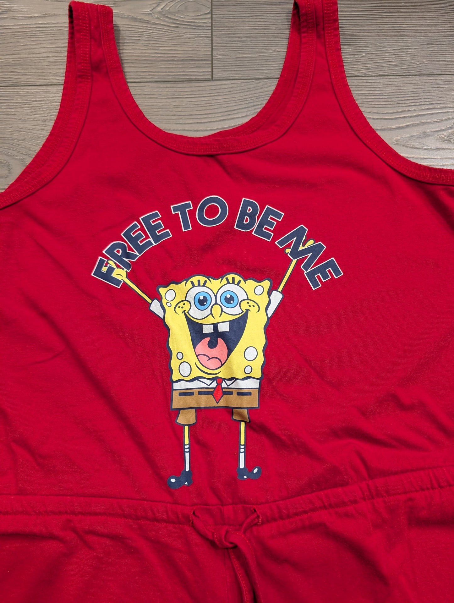 Y2K Free to Be Me Sponge Bob Romper