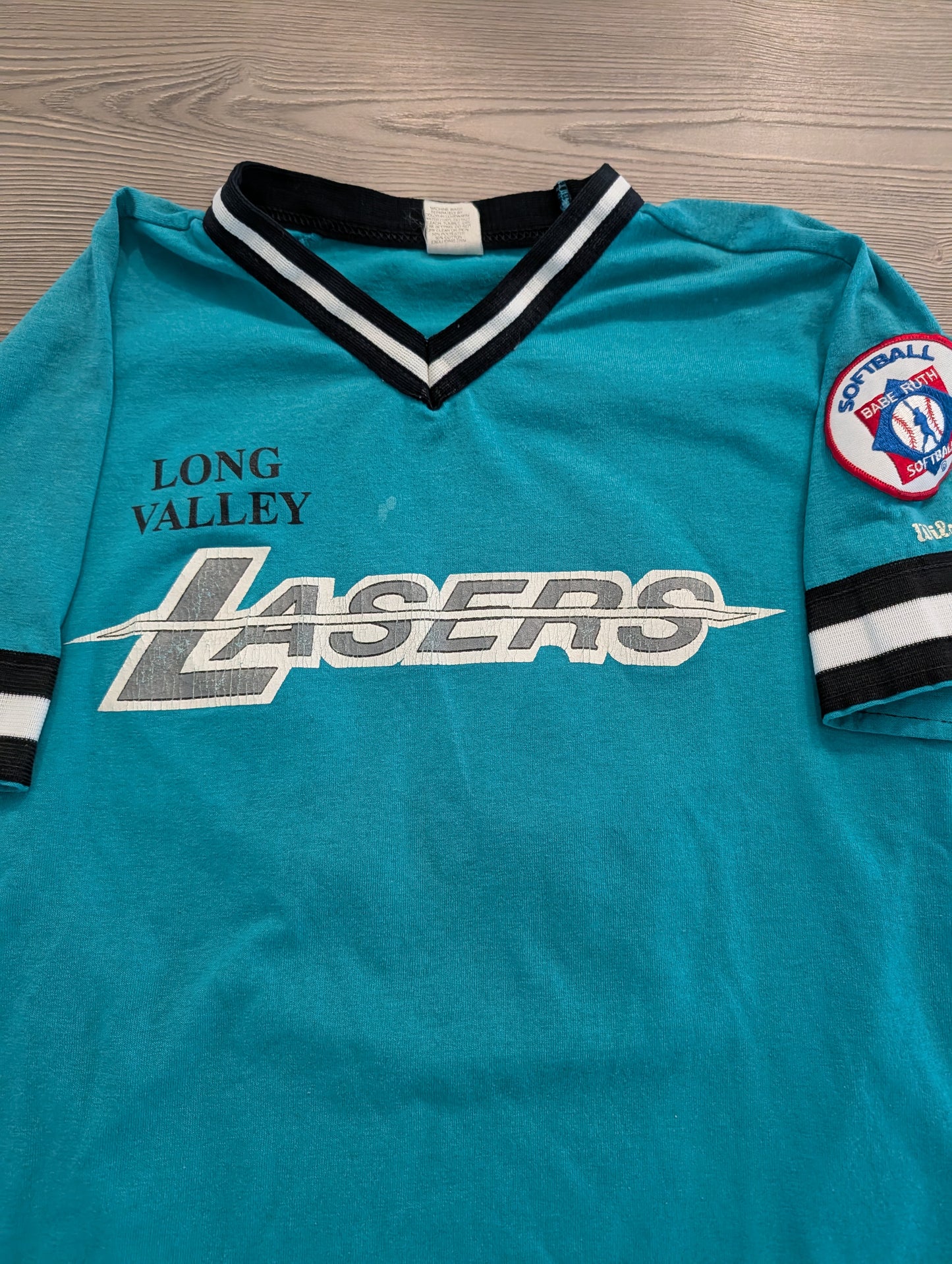 80's Long Valley Lasers Softball Jersey T shirt