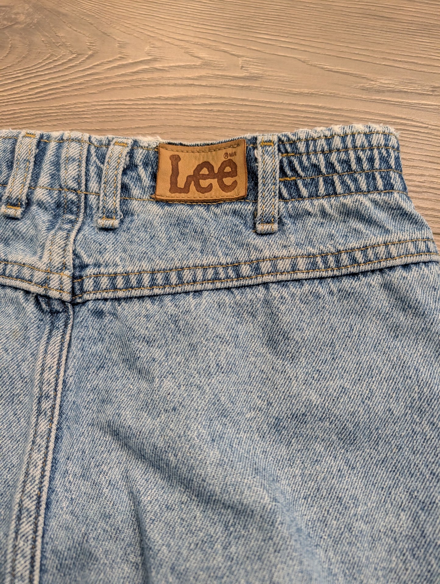 80s Women's Lee Stone Washed Elastic Waist Jeans