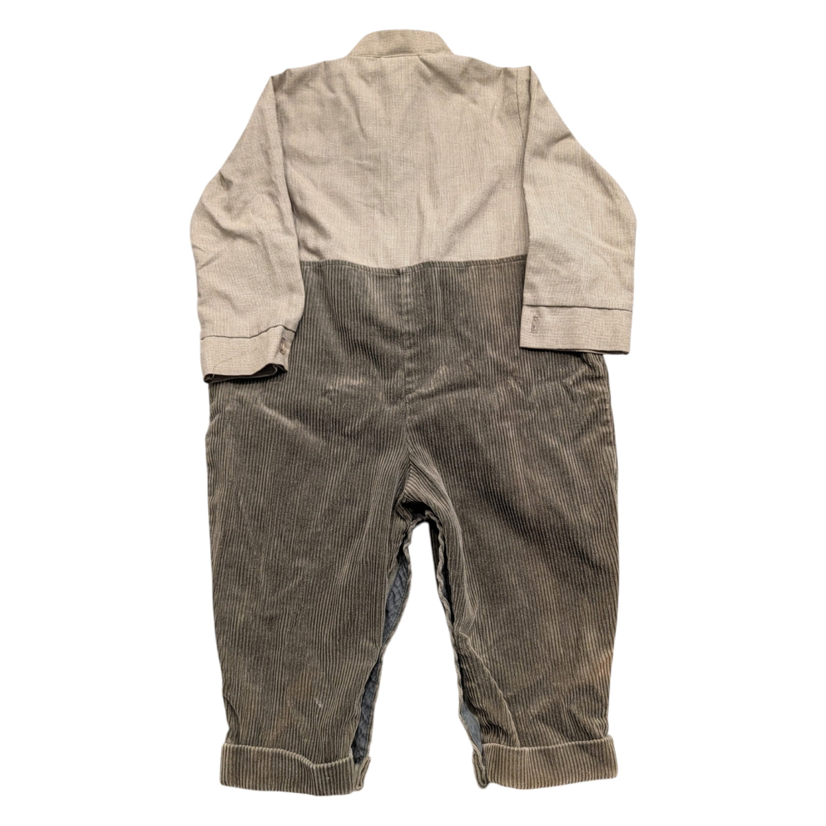 70s Youth One Piece Overalls with Dress Shirt and Trouser