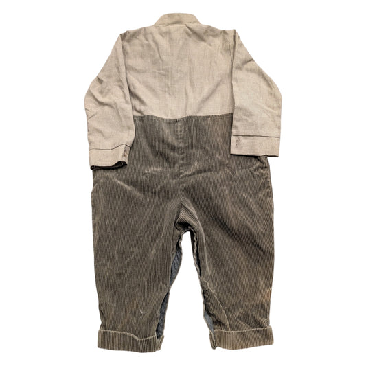 70s Youth One Piece Overalls with Dress Shirt and Trouser