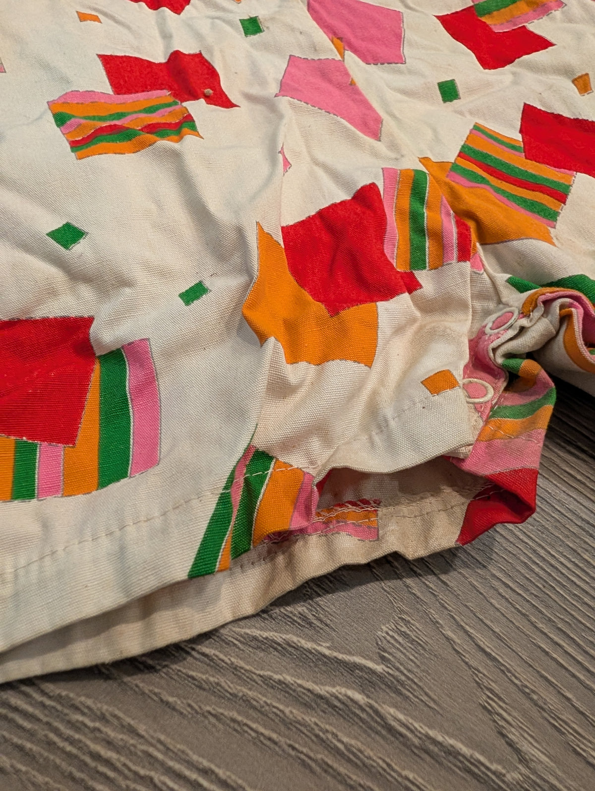 80s Youth NWT AOP Geometric Shape Patterned Overall One Piece