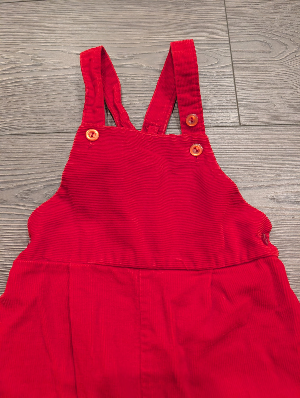 70s/80s Youth Solid Red Corduroy Overalls