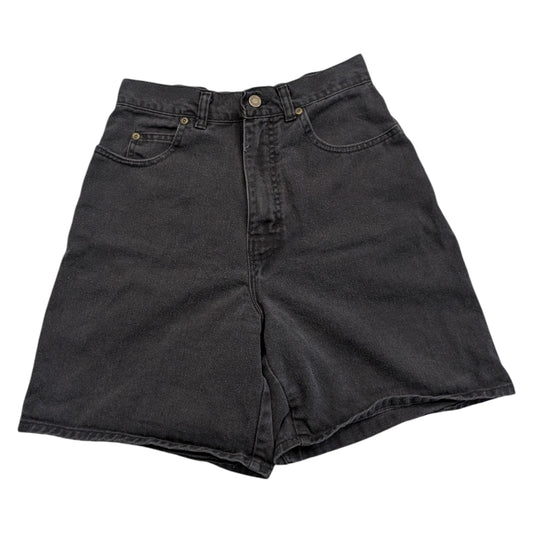 90s Black Denim High-waisted Jean Shorts