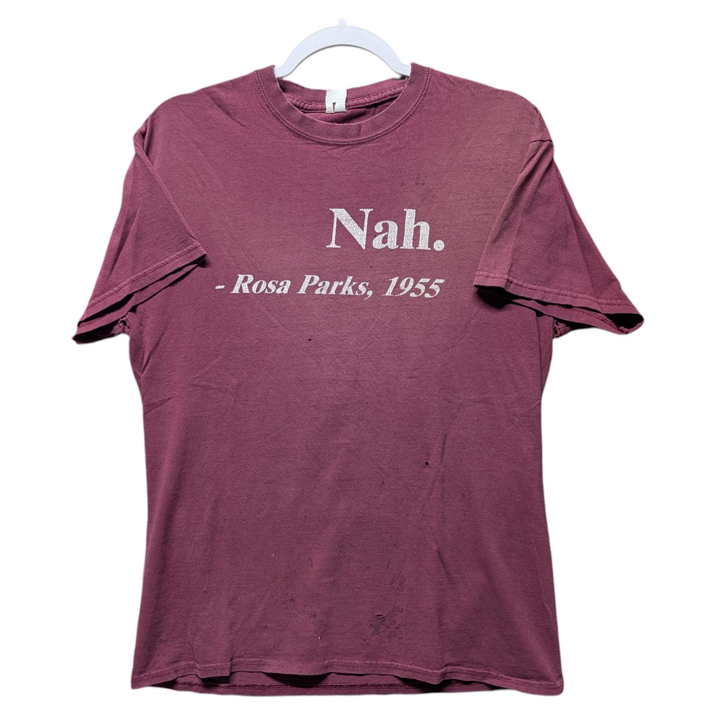 Y2K Mid 2000's Rosa Parks "Nah." Quote T shirt
